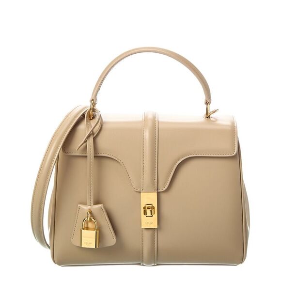 CELINE Handbags - Celine 16 Small Leather Satchel, Beige